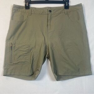 Pulse Olive Green Nylon Blend Shorts Size Large